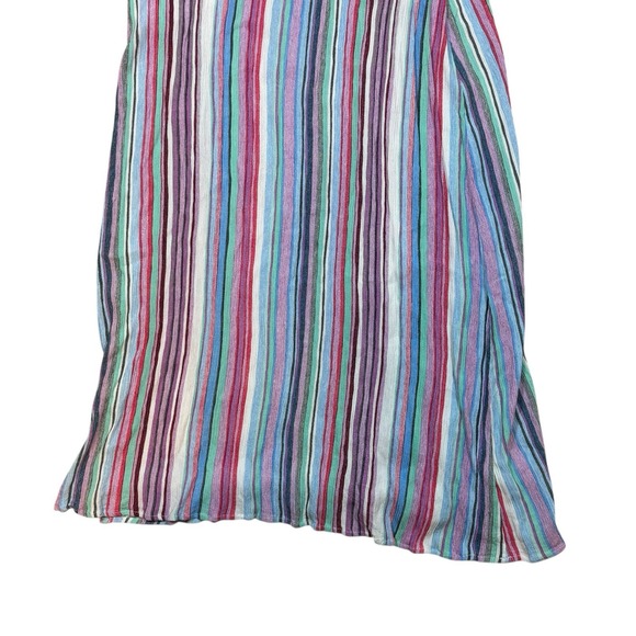 Striped‎ Maxi Hanter Dress Wrap Style Sleeveless Casual Colorful Women's Large - Picture 8 of 13